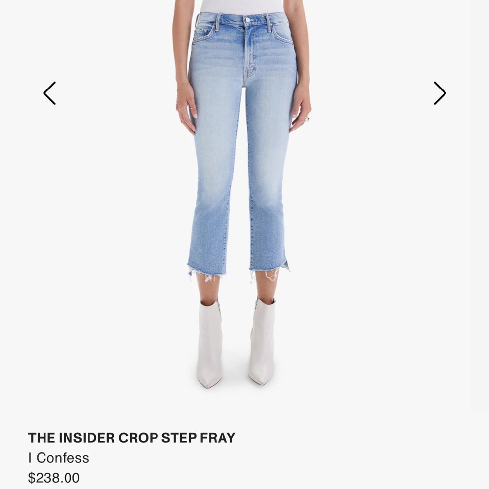 Mother Insider Crop Fray Jeans